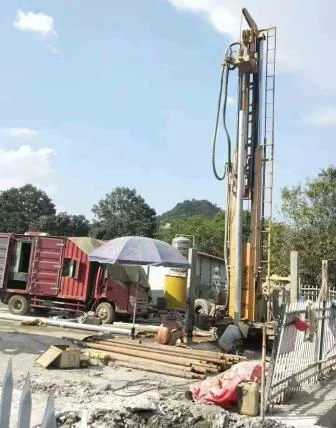 Plataforma de perforación de pozos de agua